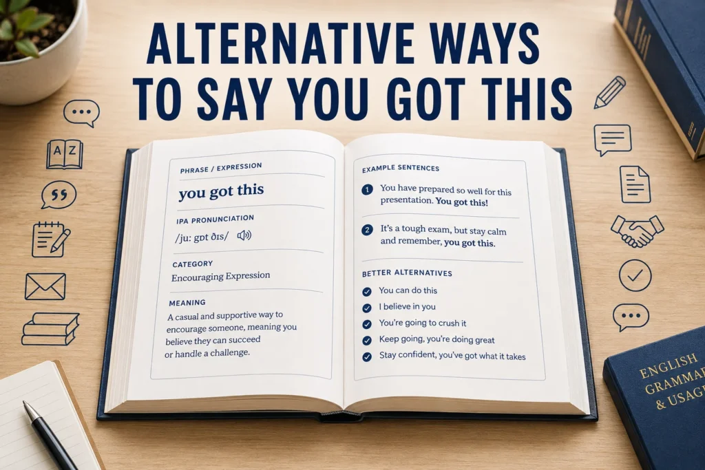 alternative ways to say you got this