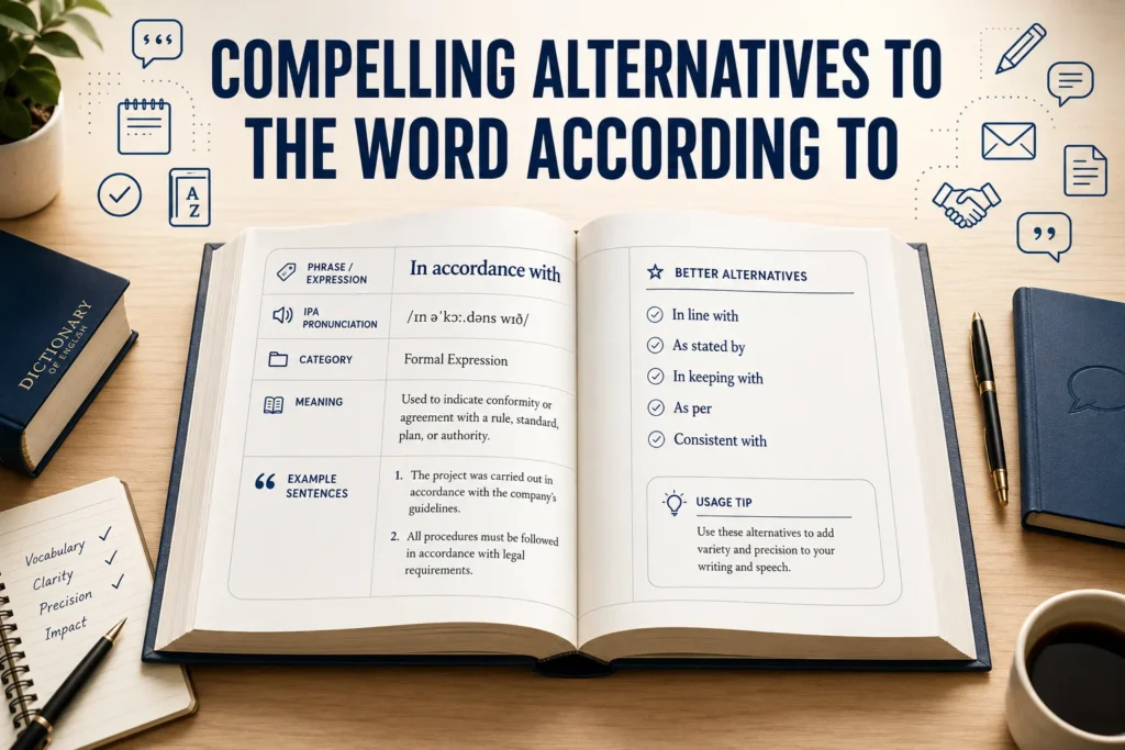 compelling alternatives to the word according to