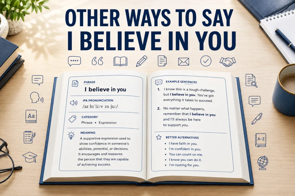 other ways to say i believe in you