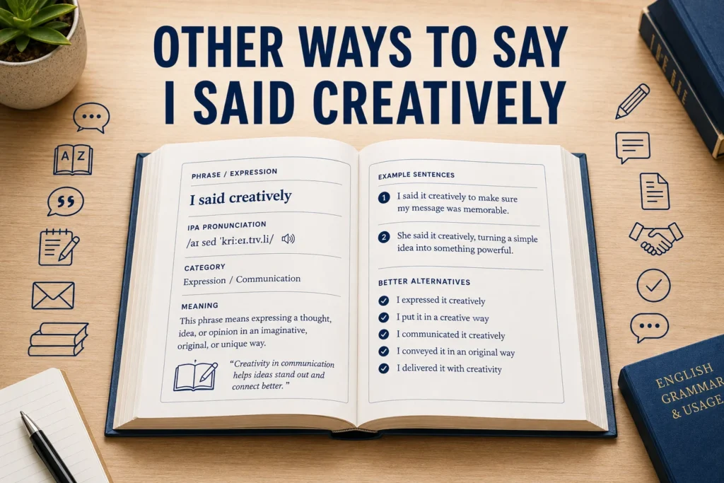 other ways to say i said creatively