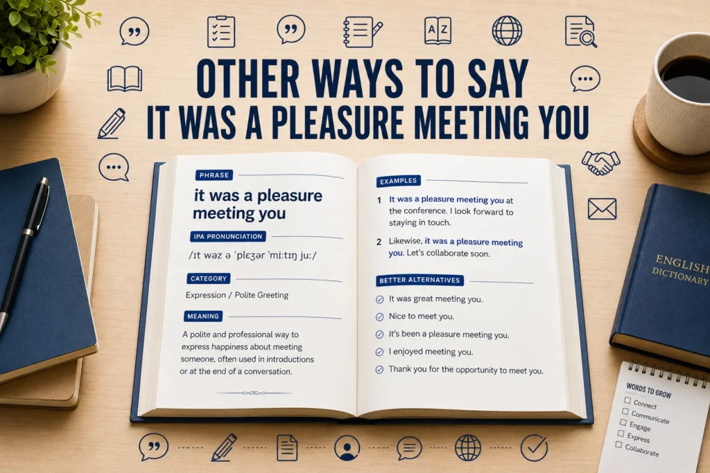 other ways to say it was a pleasure meeting you