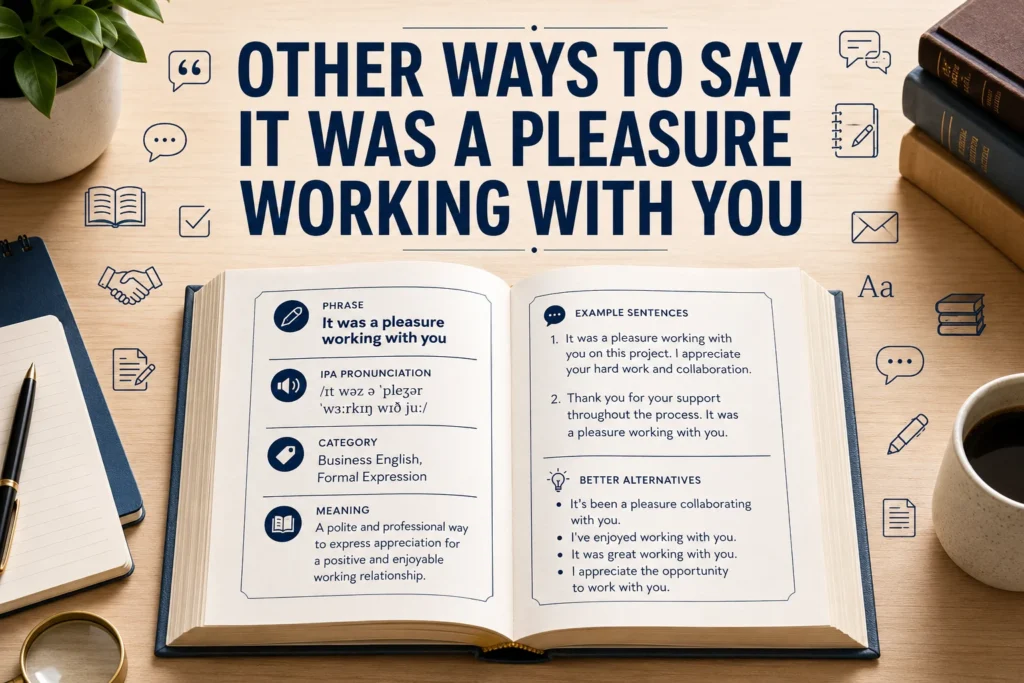 other ways to say it was a pleasure working with you