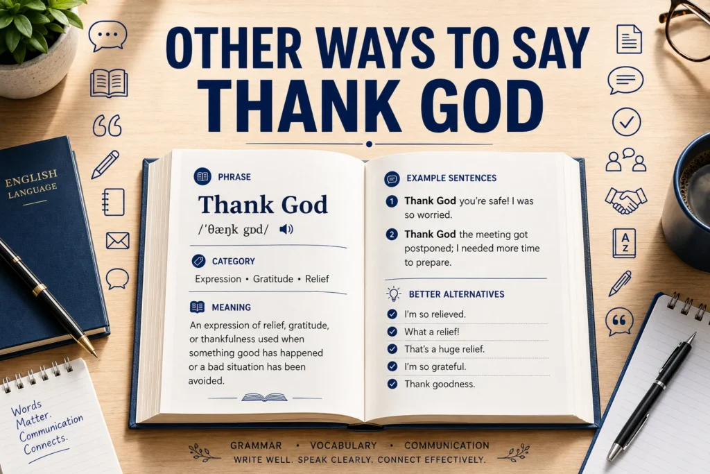 other ways to say thank god