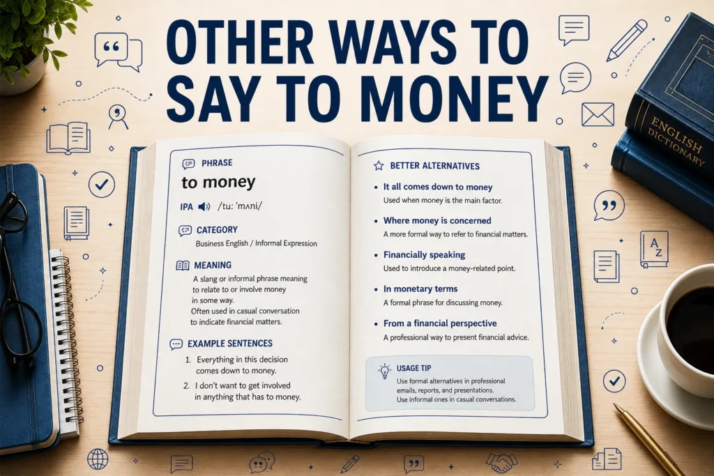other ways to say to money