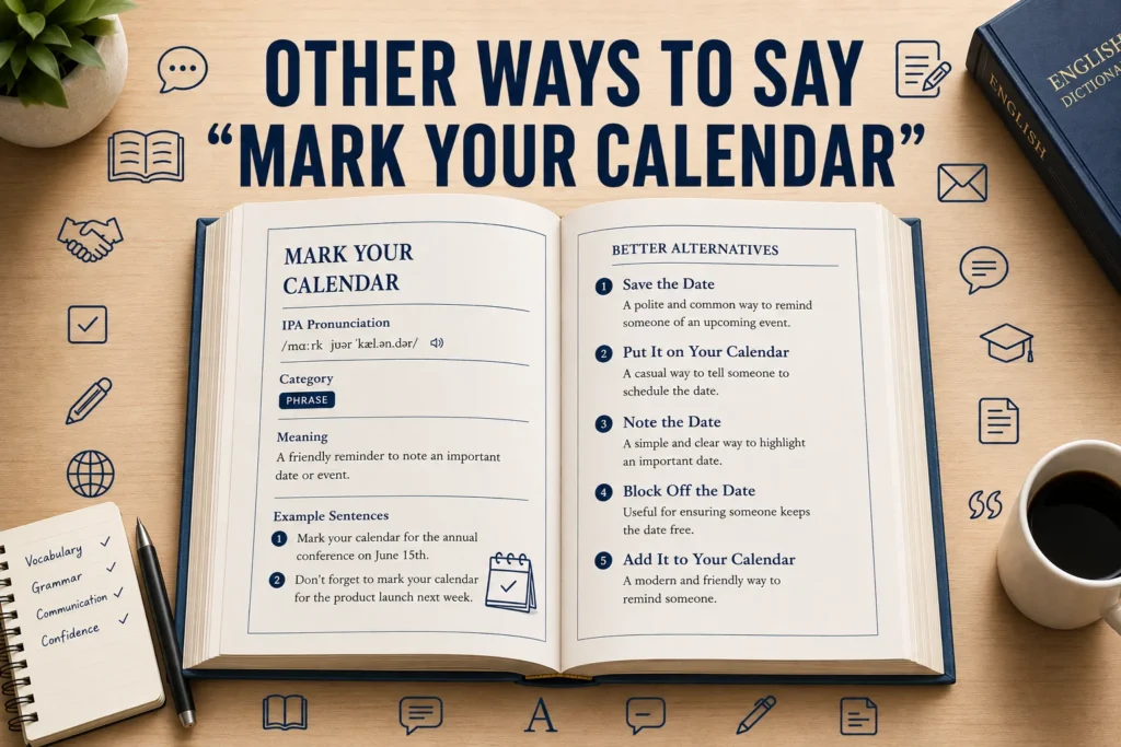 Other Ways to Say “Mark Your Calendar