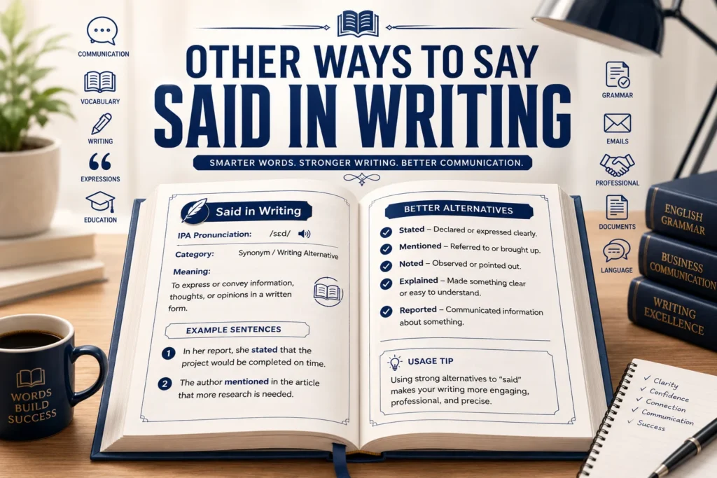 Other Ways to Say Said in Writing: 50+ Better Alternatives (2026)