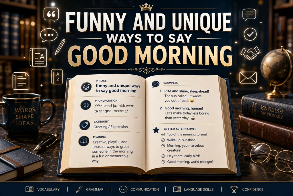 Funny and Unique Ways to Say Good Morning: Professional & Polite Alternatives in 2026