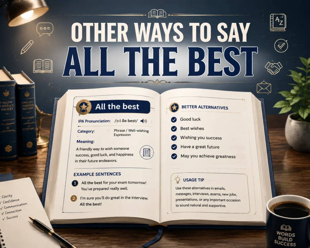Other Ways to Say All the Best: Professional & Polite Alternatives in 2026