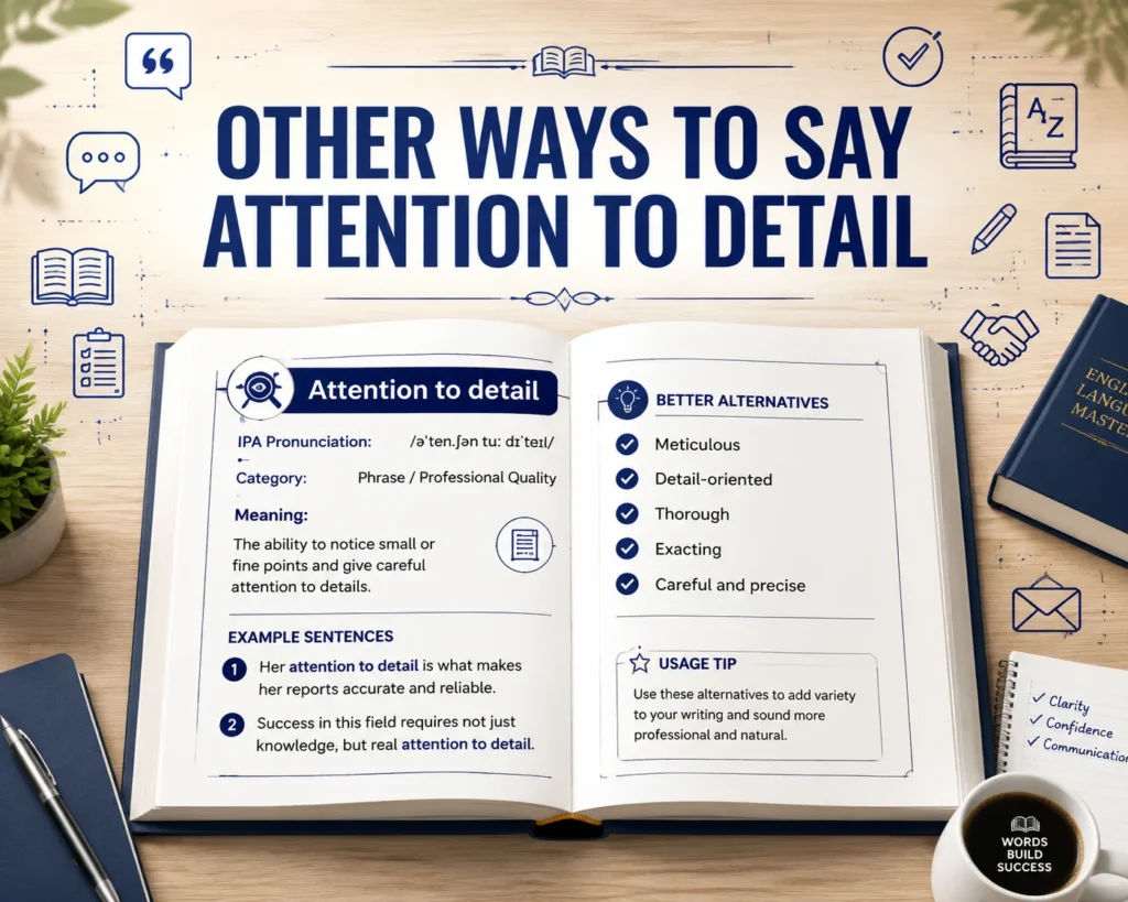 Other Ways to Say Attention to Detail: Professional & Polite Alternatives in 2026