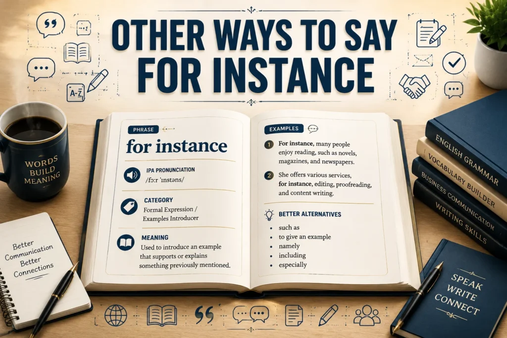 Other Ways to Say “For Instance”: Professional & Polite Alternatives in 2026
