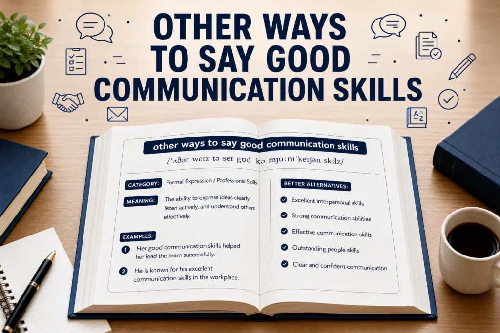 other ways to say good communication skills