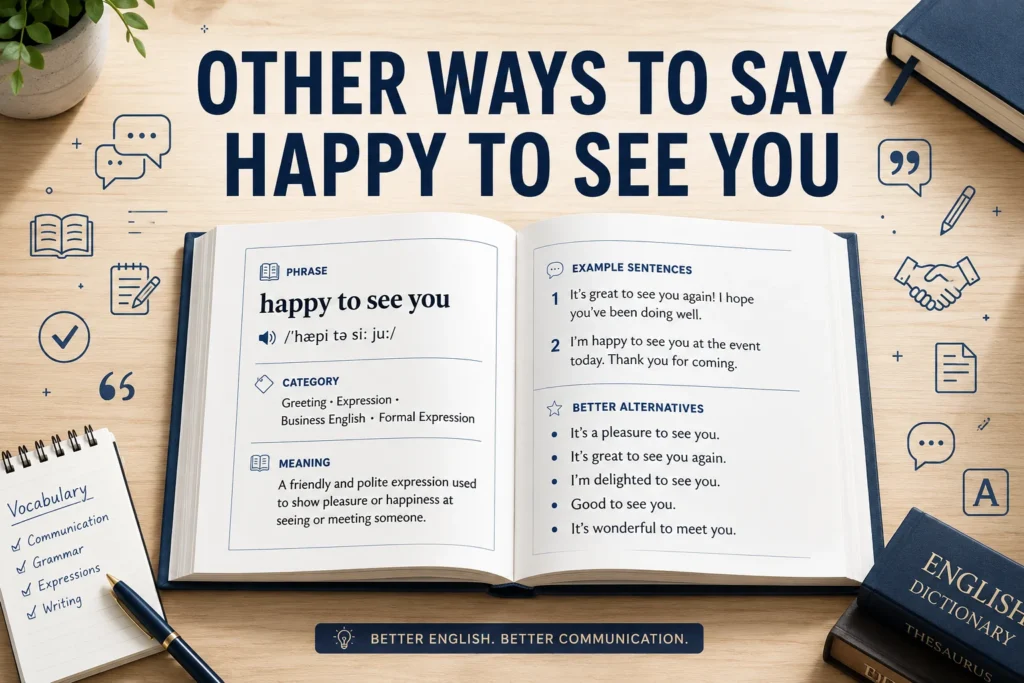 other ways to say happy to see you