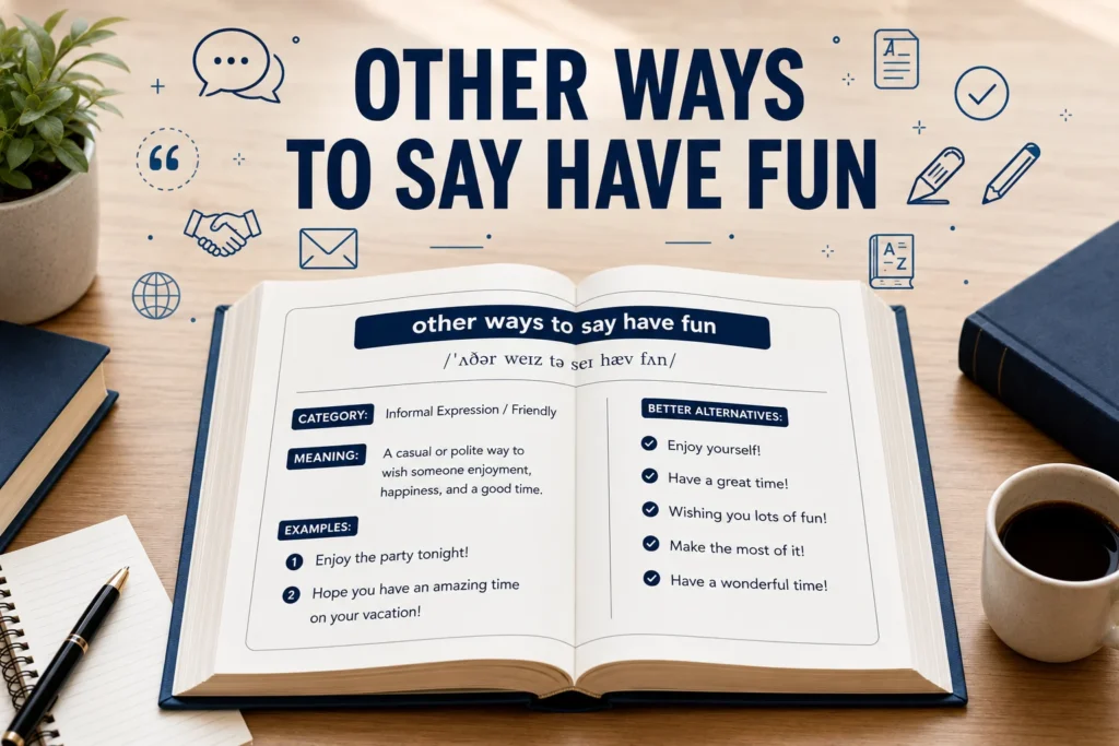 other ways to say have fun