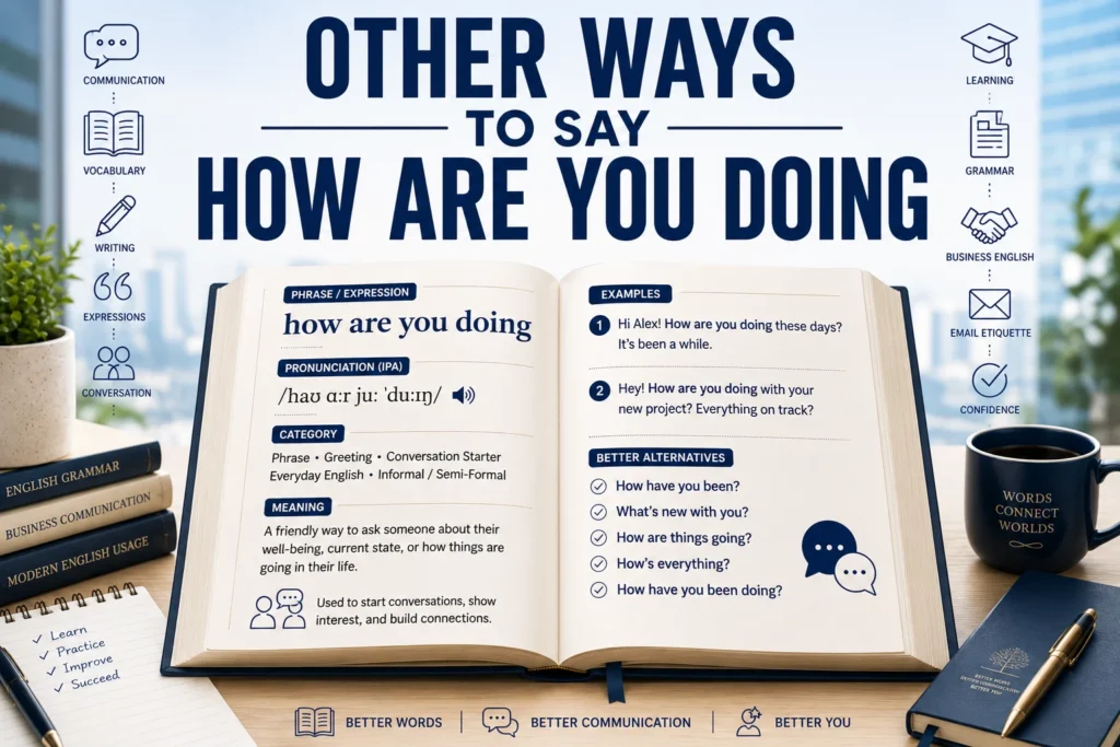 Other Ways to Say How Are You Doing: Professional & Polite Alternatives in 2026