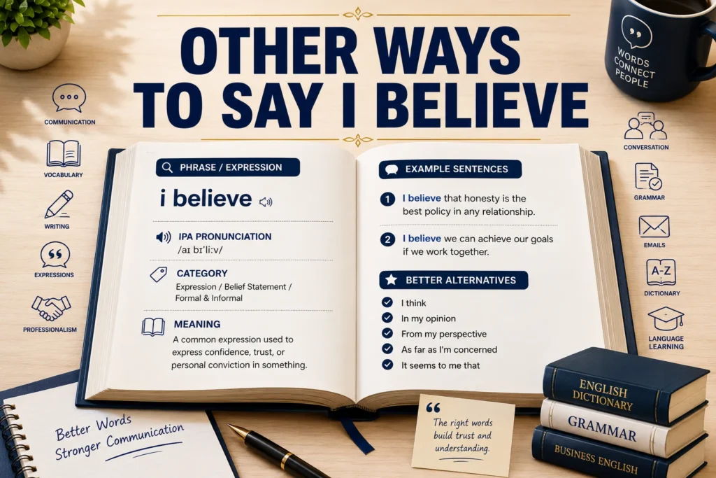 Other Ways to Say I Believe: Professional & Polite Alternatives in 2026