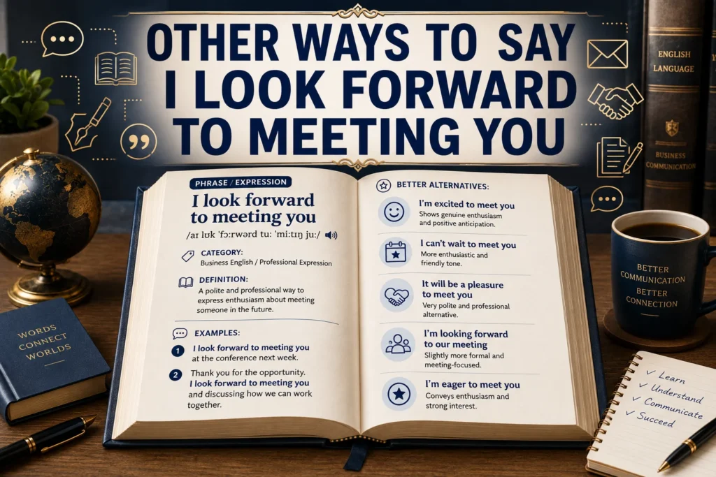 Other Ways to Say I Look Forward to Meeting You: Professional & Polite Alternatives (2026)