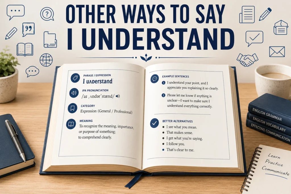 Other Ways to Say “I Understand”: Professional & Polite Alternatives in 2026