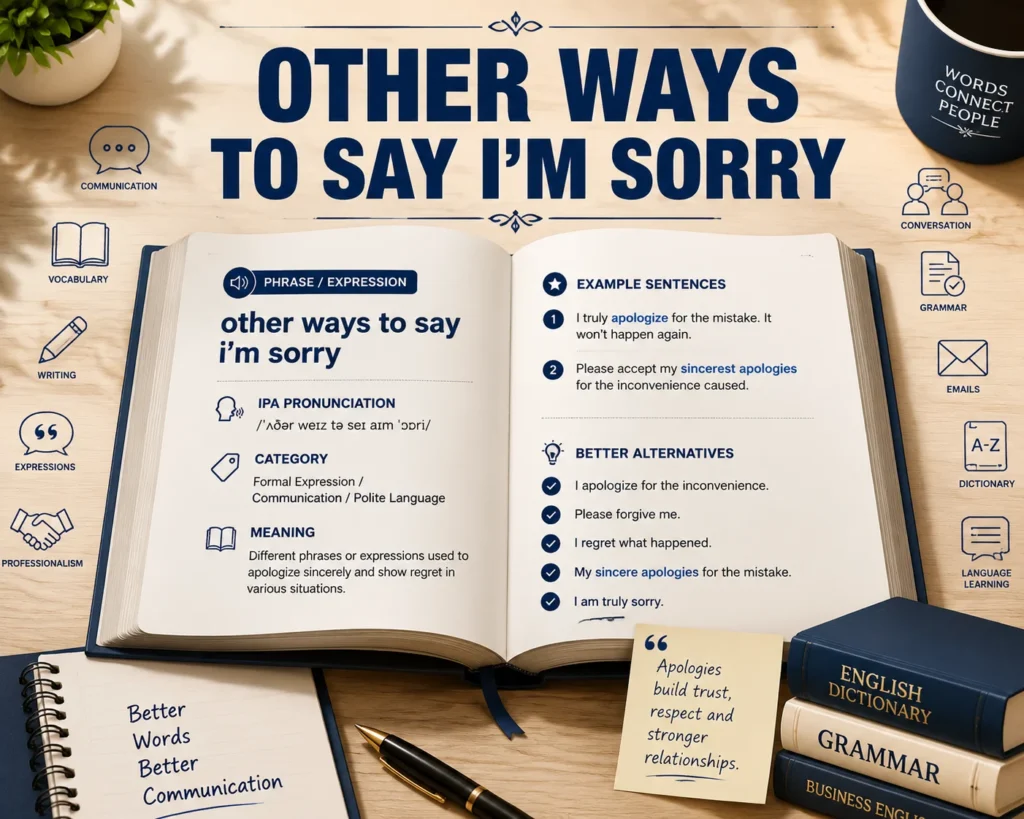 Other Ways to Say I’m Sorry: Professional & Polite Alternatives in 2026