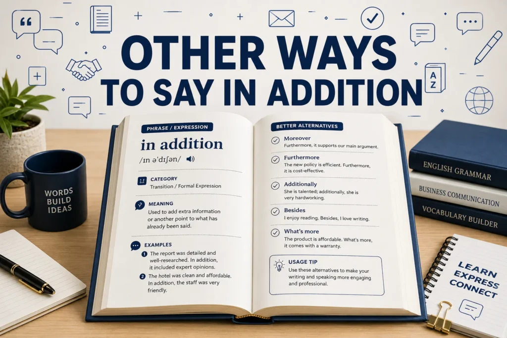 Other Ways to Say “In Addition”: Professional & Polite Alternatives in 2026