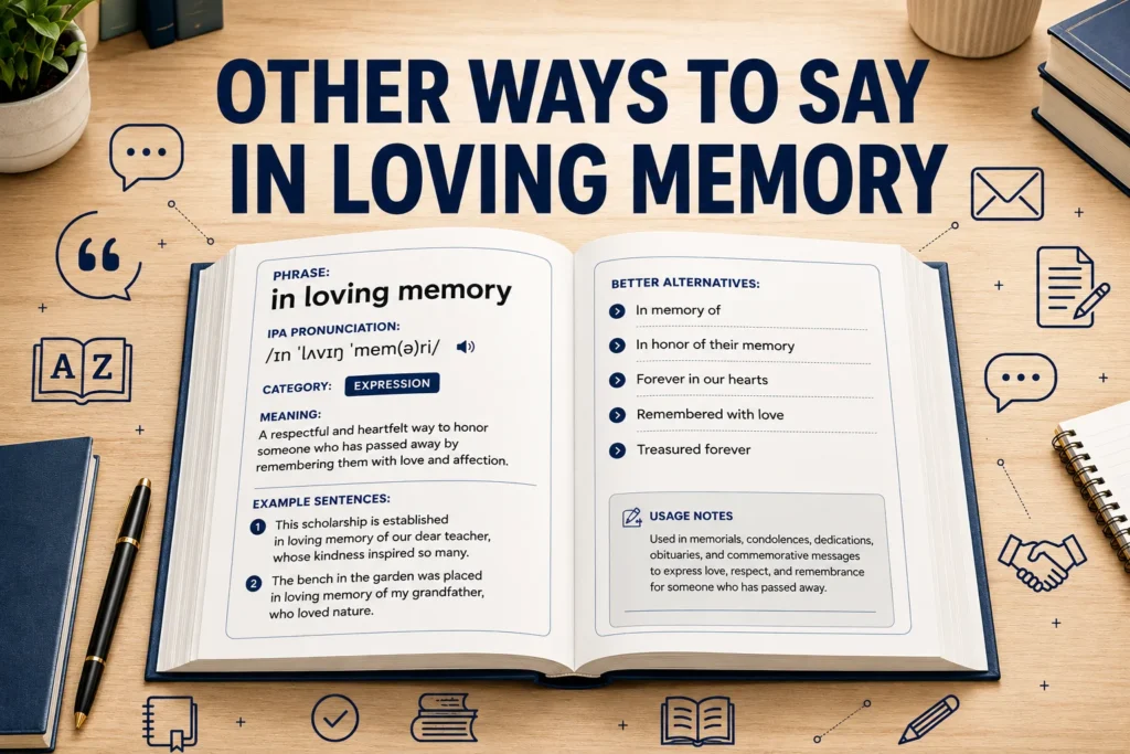 other ways to say in loving memory