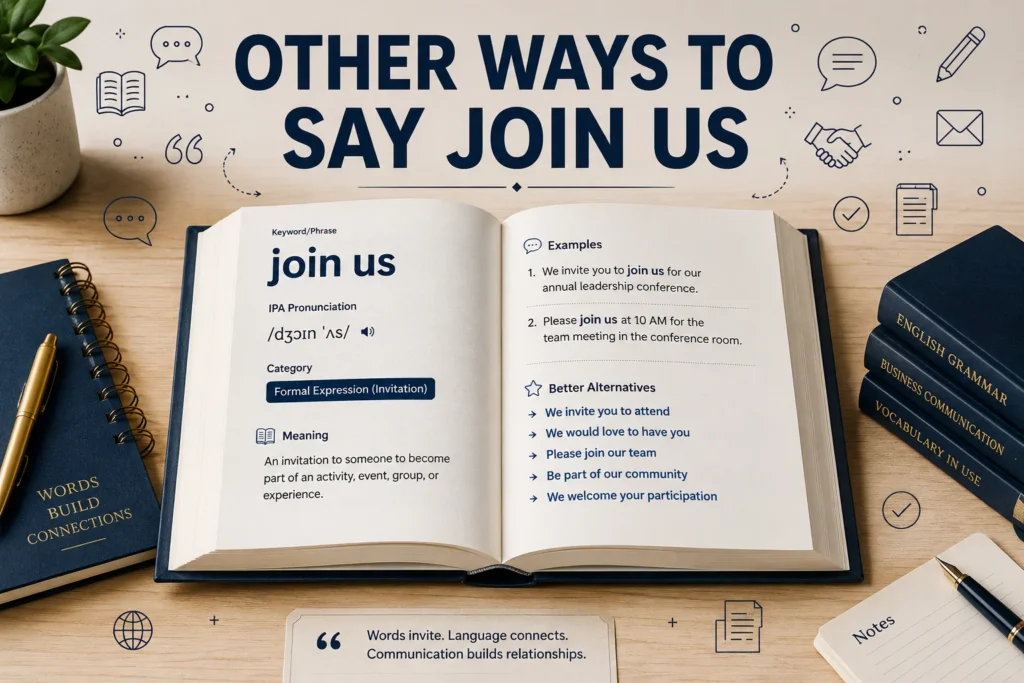 other ways to say join us