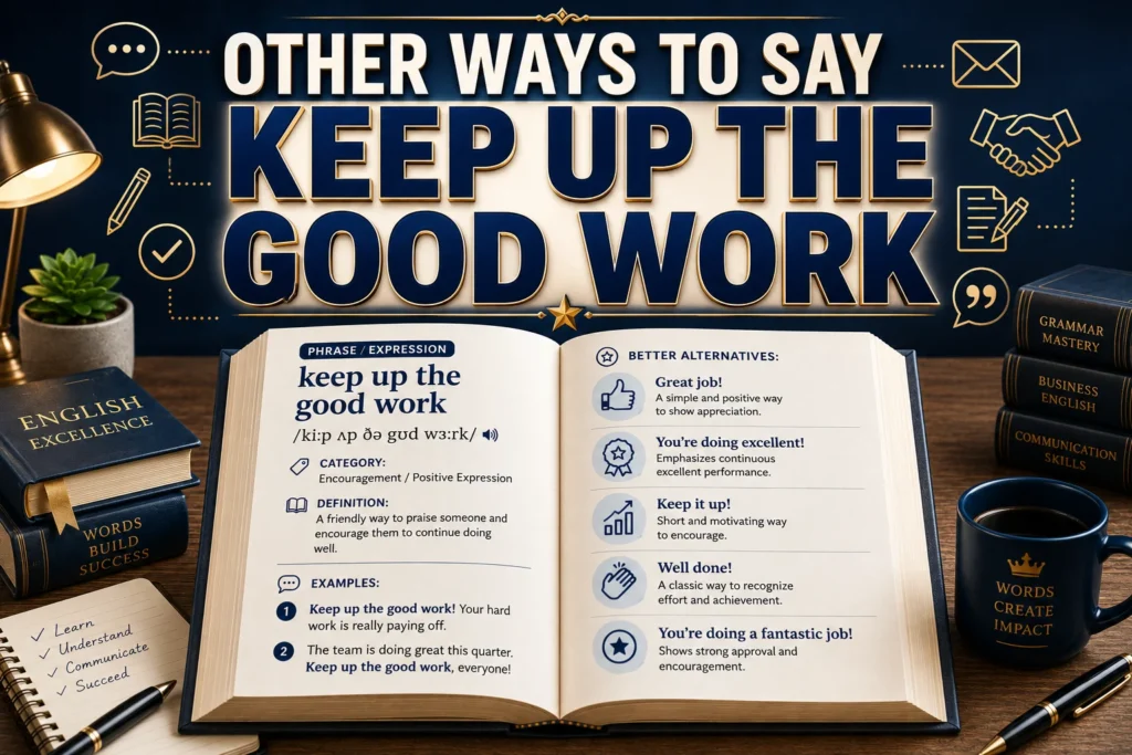 Other Ways to Say Keep Up the Good Work: Professional & Polite Alternatives (2026)