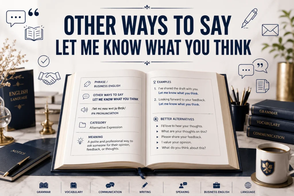 Other Ways to Say “Let Me Know What You Think”: Professional & Polite Alternatives in 2026