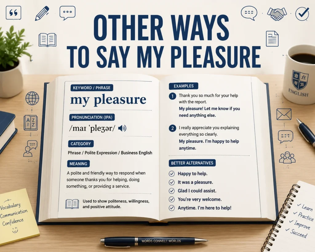 Other Ways to Say My Pleasure: Professional & Polite Alternatives in 2026