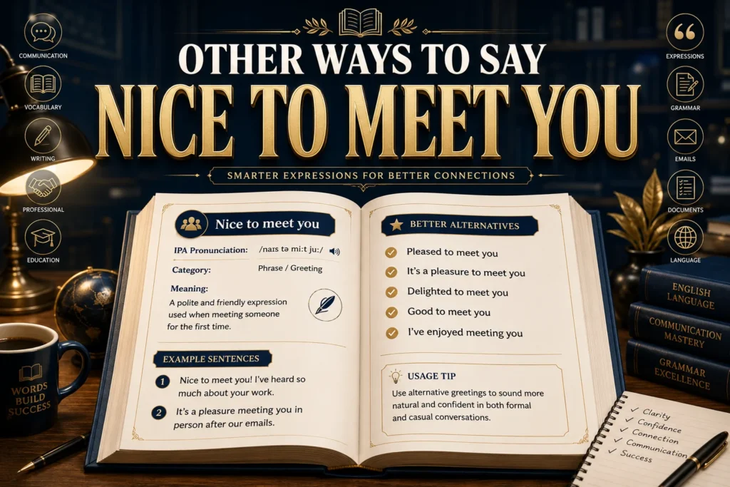 Other Ways to Say Nice to Meet You: Professional & Polite Alternatives in 2026