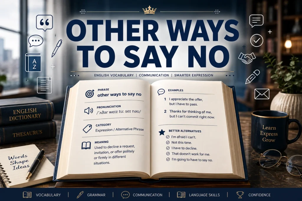 Other Ways to Say No: Professional & Polite Alternatives in 2026