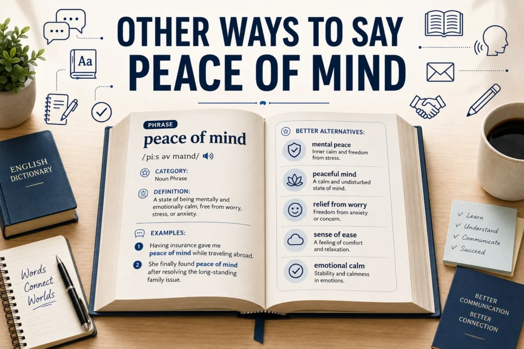 Other Ways to Say Peace of Mind: Professional & Polite Alternatives (2026)