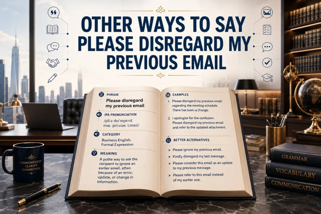 other ways to say please disregard my previous email