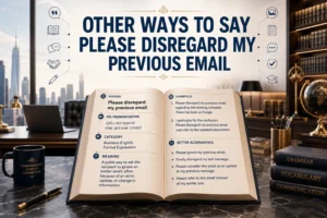 other ways to say please disregard my previous email