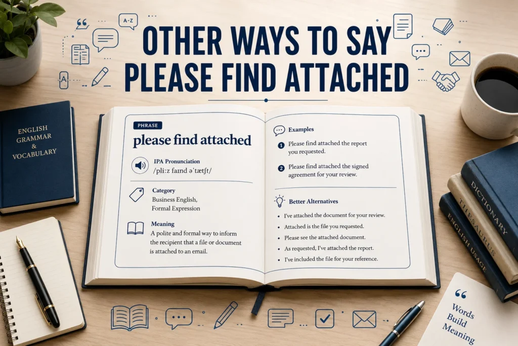 other ways to say please find attached