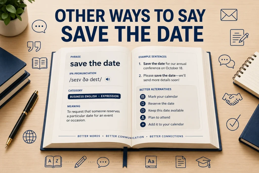 other ways to say save the date