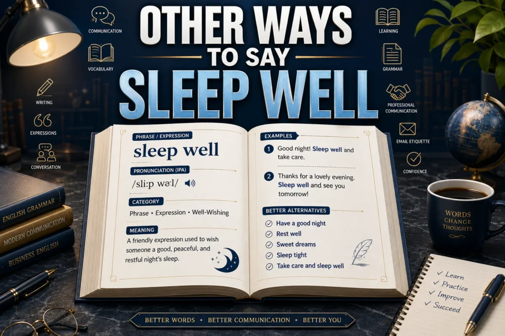 Other Ways to Say Sleep Well: Professional & Polite Alternatives in 2026