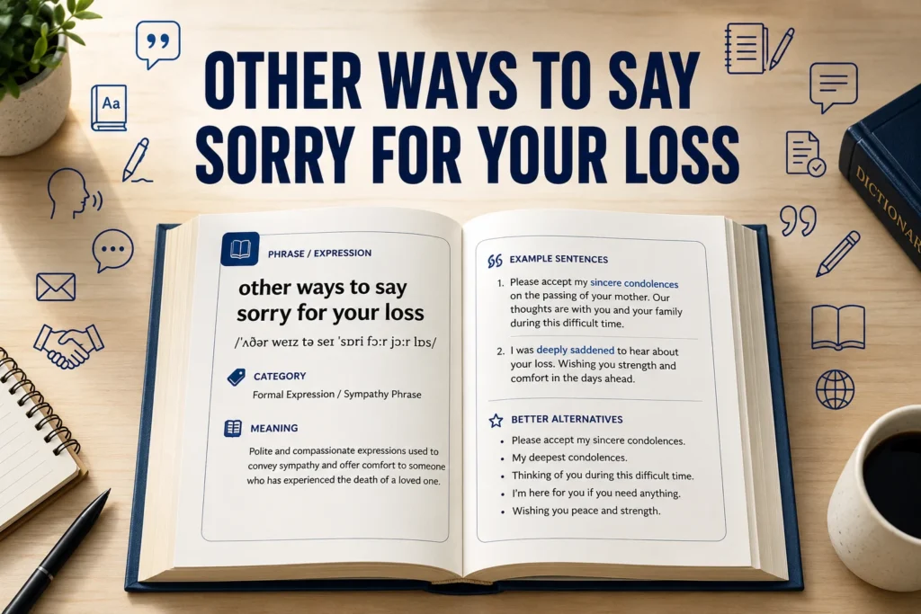 other ways to say sorry for your loss