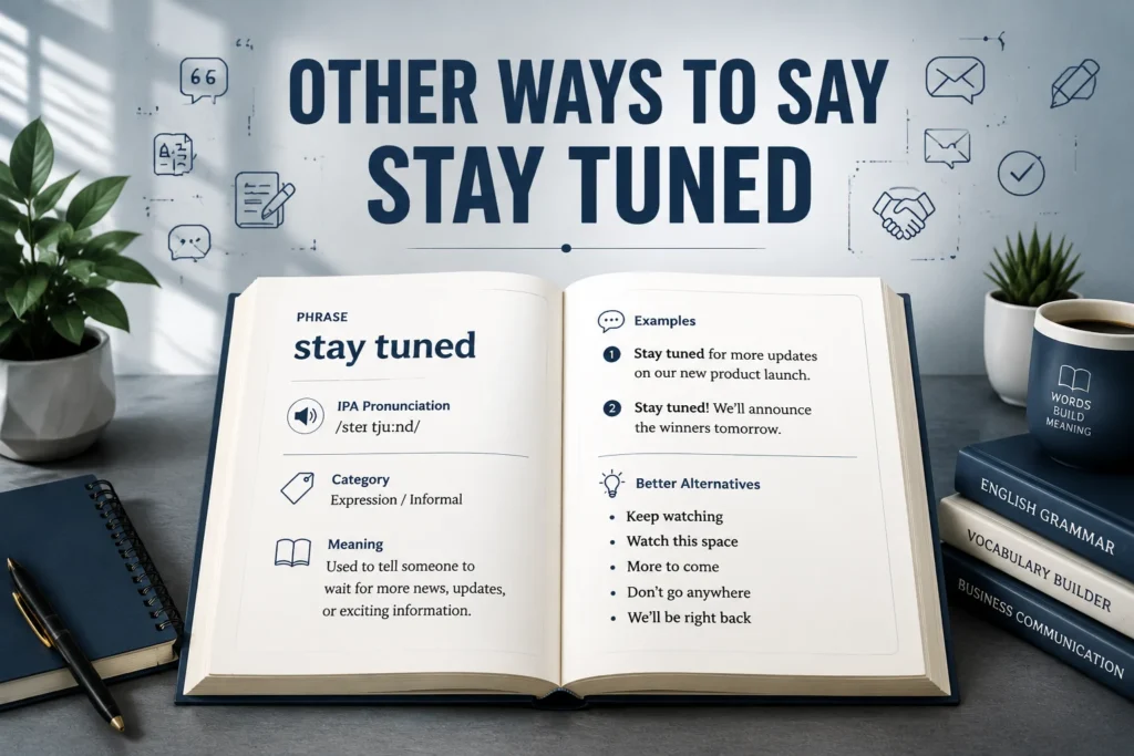 Other Ways to Say “Stay Tuned”: Professional & Polite Alternatives in 2026