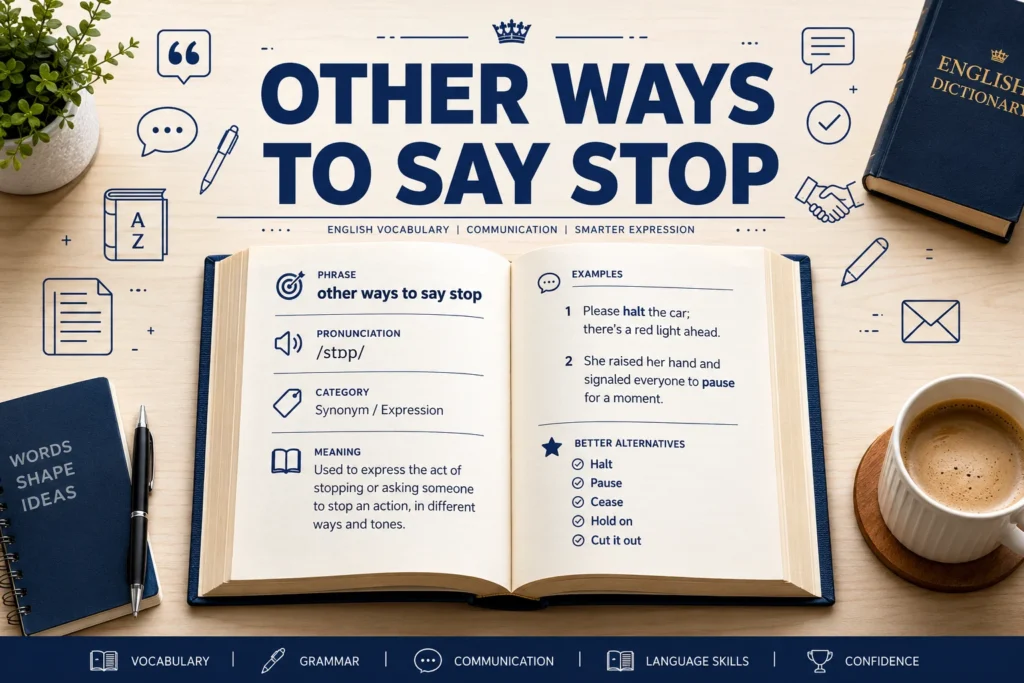 Other Ways to Say Stop: Professional & Polite Alternatives in 2026