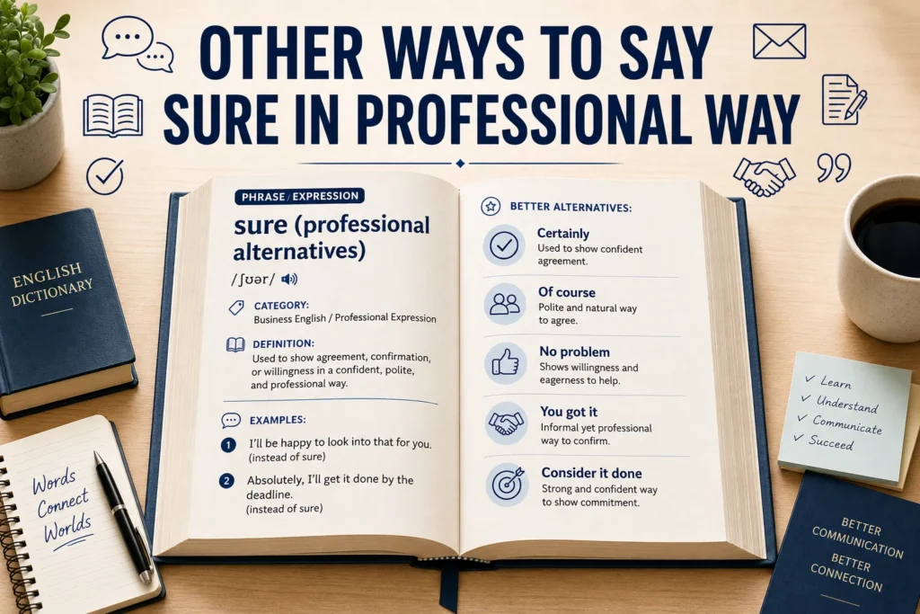 Other Ways to Say Sure in a Professional Way: Polite Alternatives (2026)