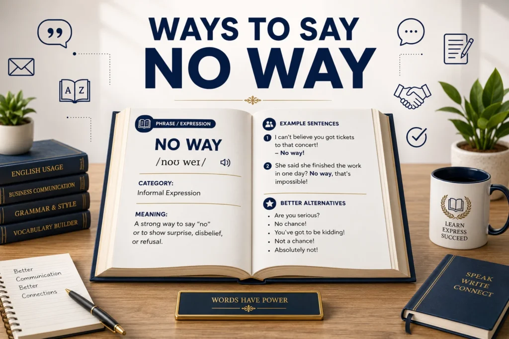 ways to say no way