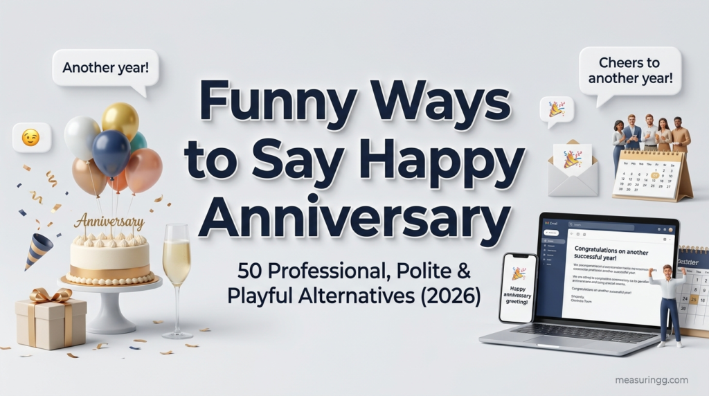 Funny Ways to Say Happy Anniversary: 50 Professional, Polite & Playful Alternatives (2026)