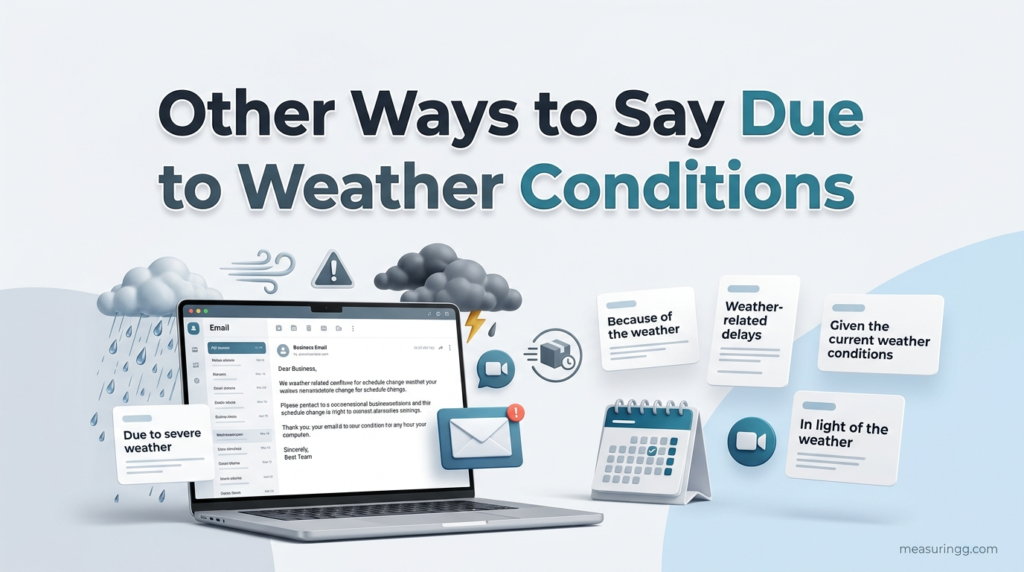 Other Ways to Say Due to Weather Conditions