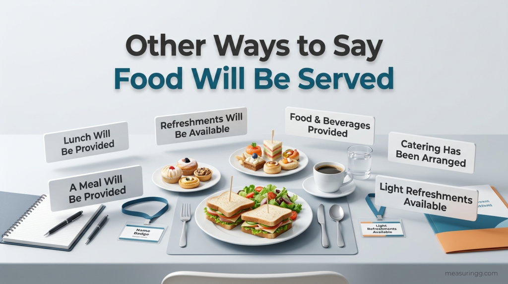 Other Ways to Say Food Will Be Served