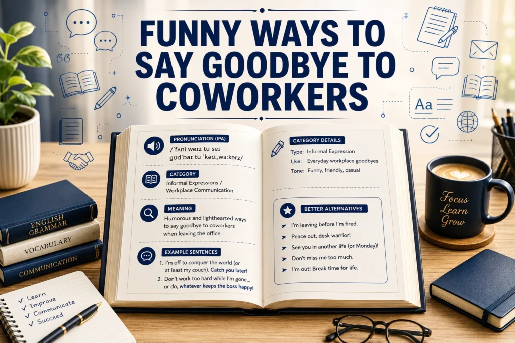 Funny Ways to Say Goodbye to Coworkers:Professional, Polite & Friendly Alternatives
