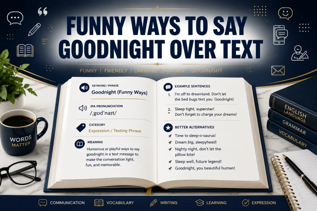 Funny Ways to Say Goodnight Professional & Polite Alternatives 