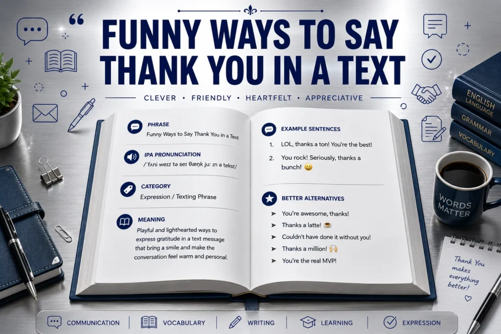 Funny Ways to Say Thank You in a Text: 40–60 Professional & Polite Alternatives