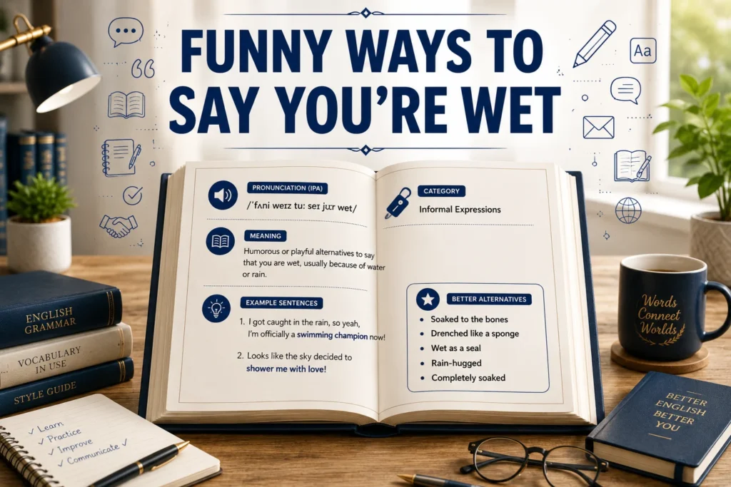 Funny Ways to Say You’re Wet: Professional & Polite Alternatives (2026)