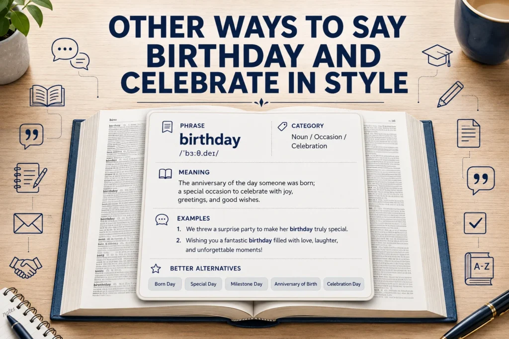 other ways to say birthday and celebrate in style