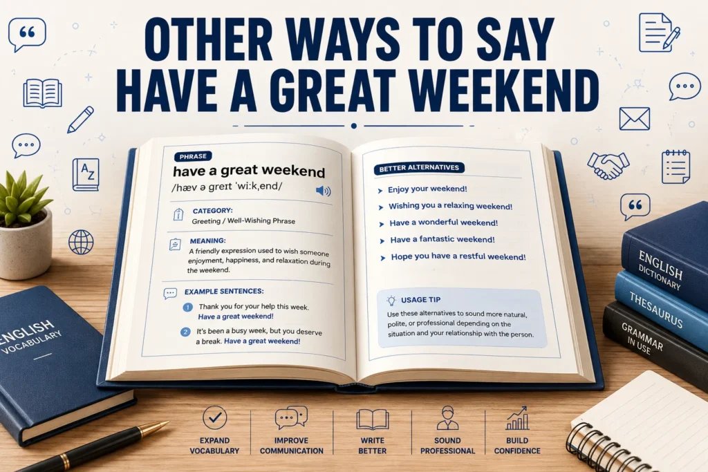 Other Ways to Say Have a Great Weekend: 55 Professional, Polite & Friendly Alternatives in 2026